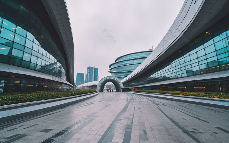 商务园区空旷路面摄影图,高清,摄影图,摄影图片,图片大全,摄影图免费下载